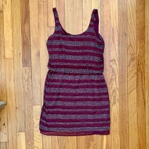 Beaded burgundy Cocktail Dress